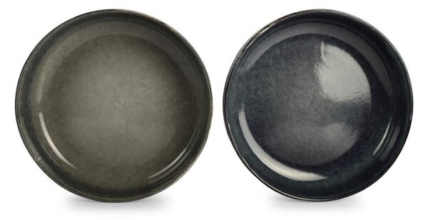 Зелена/сива глинена чиния за сервиране ø 28 cm Meridian – Salt&Pepper