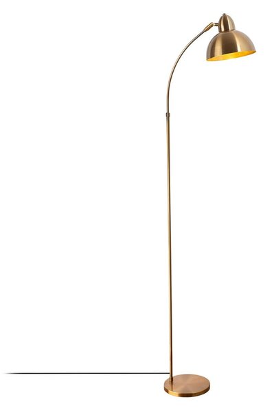 Подова лампа в месингов цвят с метален абажур (височина 162 cm) Marzeo – Opviq lights