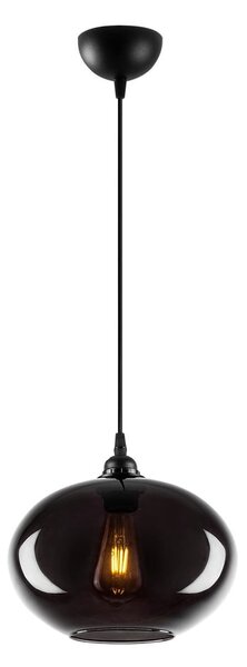 Висящо осветително тяло със стъклен абажур ø 27 cm Smoked – Opviq lights