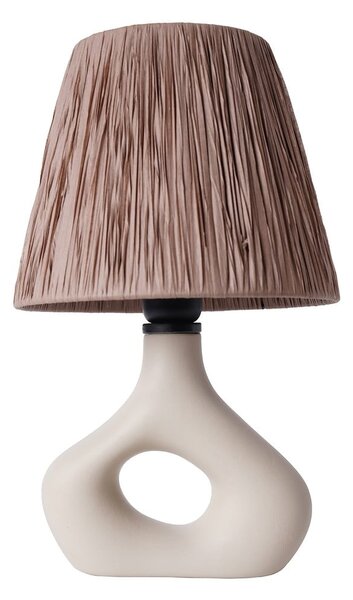 Бежова настолна лампа с абажур от хартиен шнур (височина 40 cm) Serin – Opviq lights