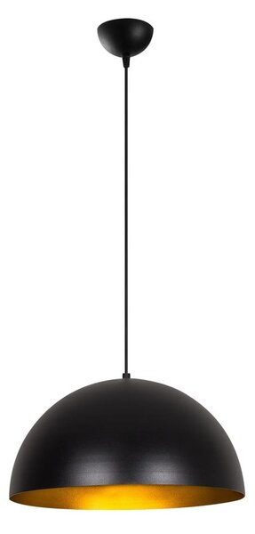 Черно висящо осветително тяло с метален абажур ø 40 cm Coppa – Opviq lights