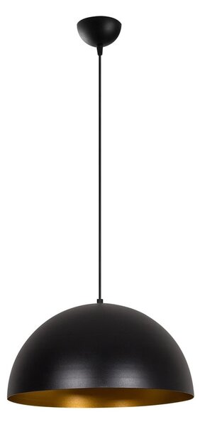 Черно висящо осветително тяло с метален абажур ø 40 cm Coppa – Opviq lights