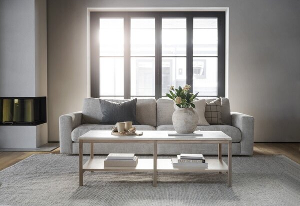 Масичка за кафе в кафяво и бежово с каменен плот 140x60 cm Orwel - Rowico