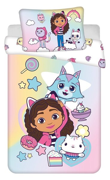 Памучно детско спално бельо 100x135 cm Gabby's Dollhouse "Sugar Dream" – Jerry Fabrics