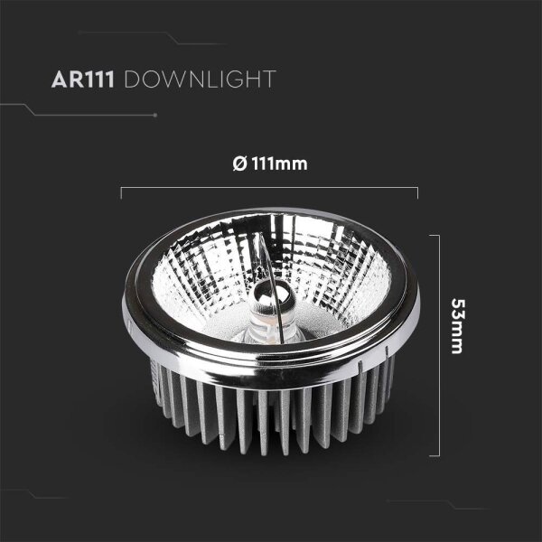 LED Спот за вграждане LED/20W/230V 4000K Ø 11 см лъскав хром