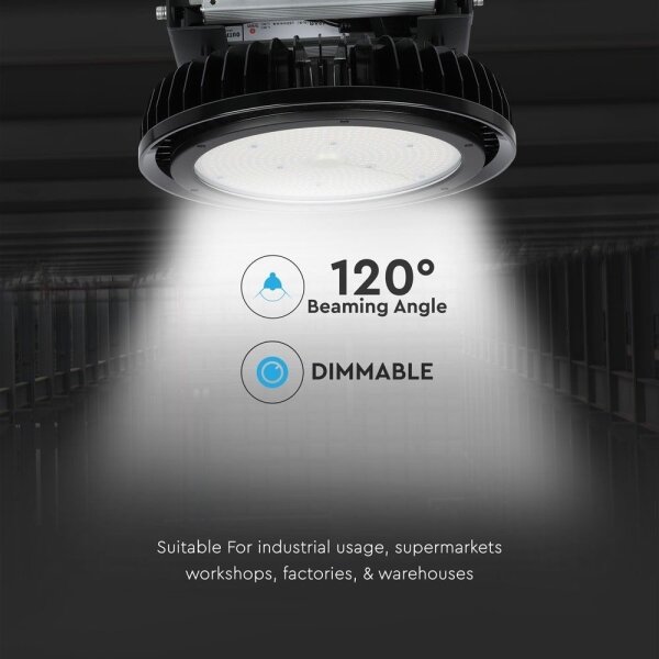 LED индустриално осветление High Bay 500W 230V 4000K IP65 черно