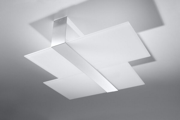 Sollux SL.0188 - Плафон MASSIMO 2xE27/60W/230V бял/хром