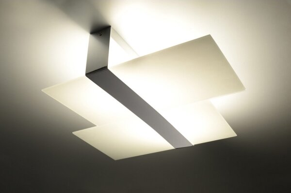 Sollux SL.0188 - Плафон MASSIMO 2xE27/60W/230V бял/хром
