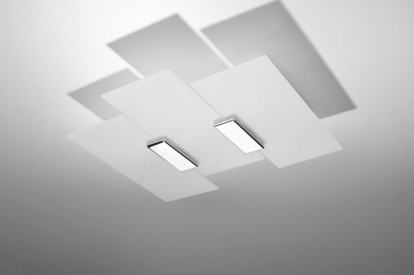 Sollux SL.0198 - Плафон FABIANO 3xE27/60W/230V бял/хром