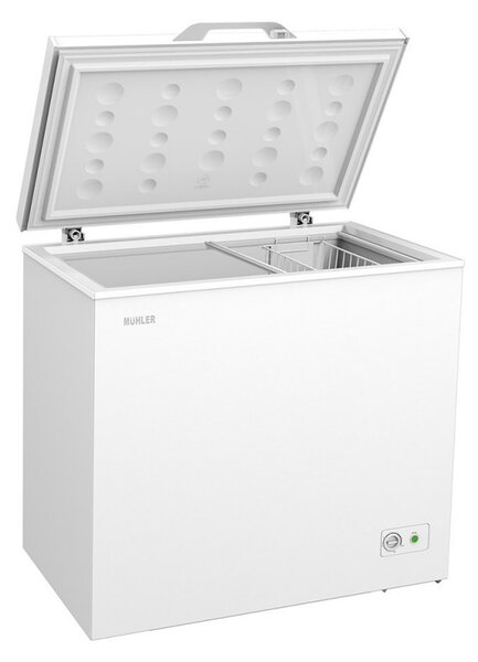 Фризерна ракла Muhler CF250NWF, 244 л, Клас E, 40 dB, R600a, Бял