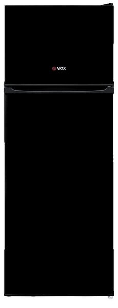 Хладилник VOX KG 2500 BE, 213 литра, Клас E, Реверсивни врати, R600a, Черен