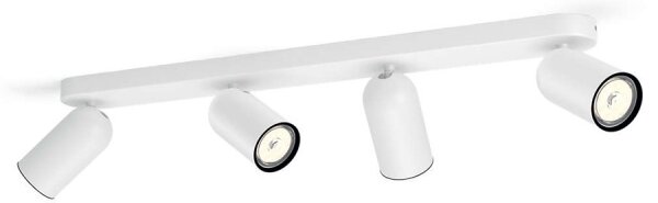 Philips - LED RGBW димируемо точково осветително тяло 4xGU10/4,8W/230V3000K бяло + дистанционно управление
