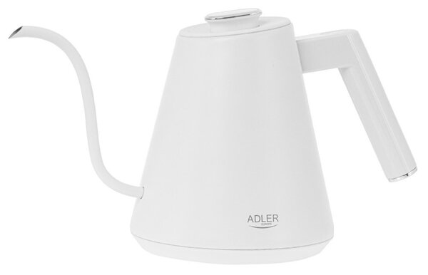 Електрическа кана Adler AD 1349W, 1100W, 1 л, 40-100 C, Поддържане на топлината, LED дисплей, Бял