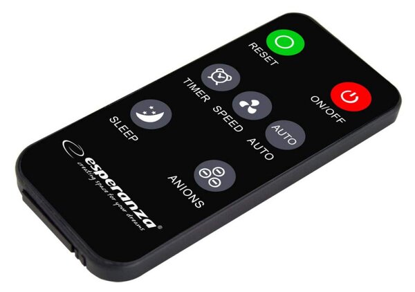 Пречиствател за въздух Esperanza EHP003, 43W, 50 м2, 190 м³/ч, 3 режима, 3 скорости, LCD, HEPA, Touch, Дистанционно, Бял