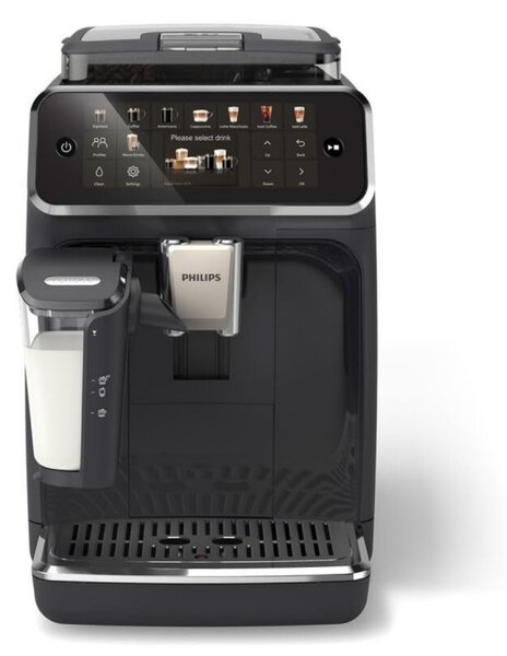 Кафеавтомат Philips EP5541/50 5500 LatteGo, 1500W, 15 bar, 1.8 л, 20 напитки, Керамична мелачка с 12 нива, TFT, AquaClean, SilentBrew, AromaExtract, ExtraShot, Черен