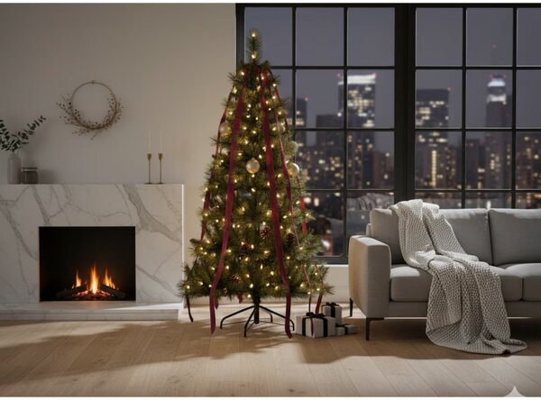 Изкуствена елха с шишарки Everlands Norwich Pine, 150 см, 446 клони, Метална стойка, Зелен