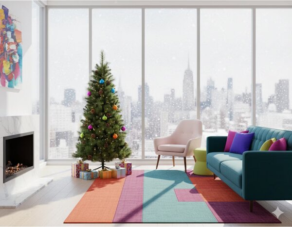 Изкуствена елха с шишарки Everlands Norwich Pine, 150 см, 446 клони, Метална стойка, Зелен
