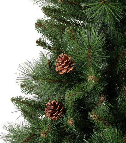Изкуствена елха с шишарки Everlands Norwich Pine, 150 см, 446 клони, Метална стойка, Зелен