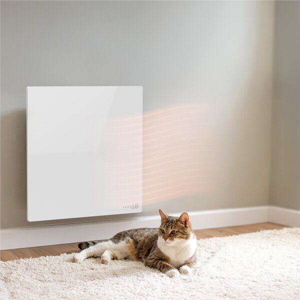 Електрически инфрачервен конвектор AENO AGH0011S, 500W, 12 м2, LED, Мобилно управление, Wi-Fi, Сензори за наклон и падане, IP24, Бял