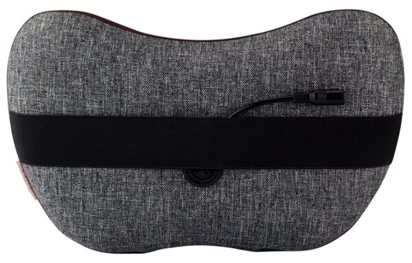 Масажираща възглавница Medivon Travel Massage Pillow, Shiatsu, 2 скорости, 8 глави, Затопляне, Отпускане на кожата и мускулите, 2 посоки, Сив/кафяв