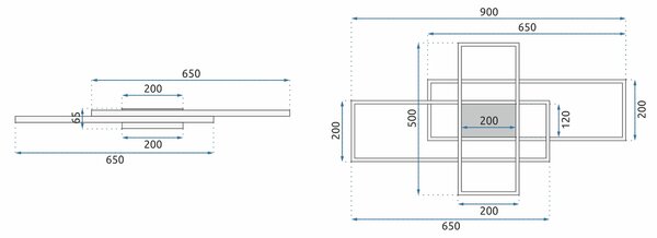 Плафон LED + дистанционно управление WHITE APP660