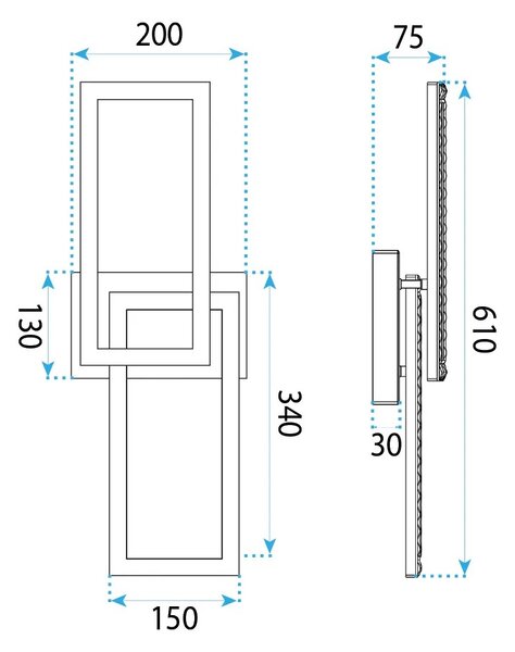 Таванна лампа LED G155-C Black