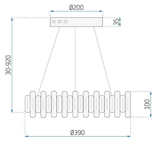 Кристален пендел LED APP1041-CP