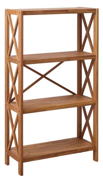 Стелаж от масивен дъб в естествен цвят 70x124 cm X-Shelf – Unique Furniture