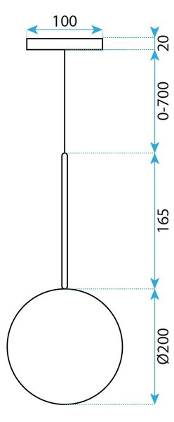Пендел сфера 20cm APP1685-1CP