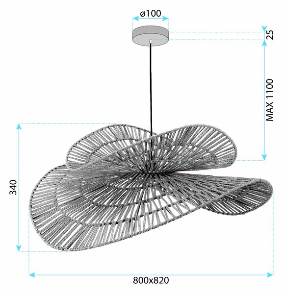 Пендел BOHO APP1738-1CP 80CM