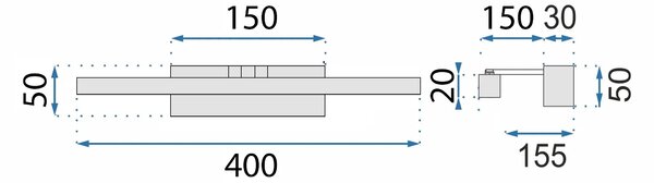 LED аплик за баня APP1857-1W 40cm Chrome