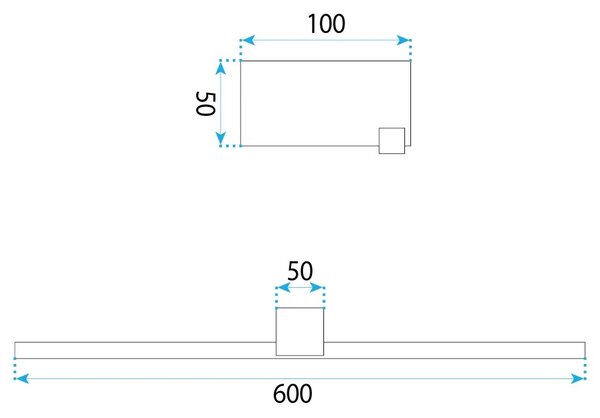 LED аплик за баня SWE041-1W 60cm Chrome