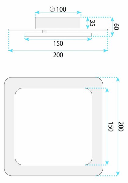 LED аплик LHJ123-W Черен