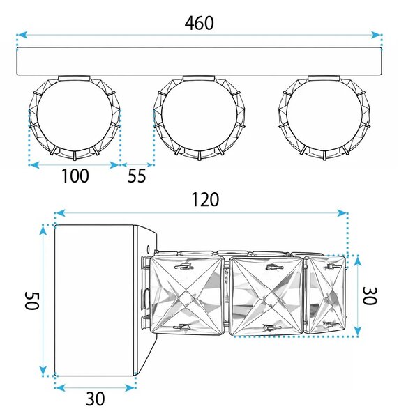 Аплик LED APP1938-3W CHROME