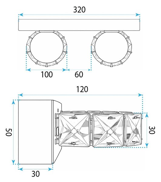 Аплик LED APP1937-2W GOLD