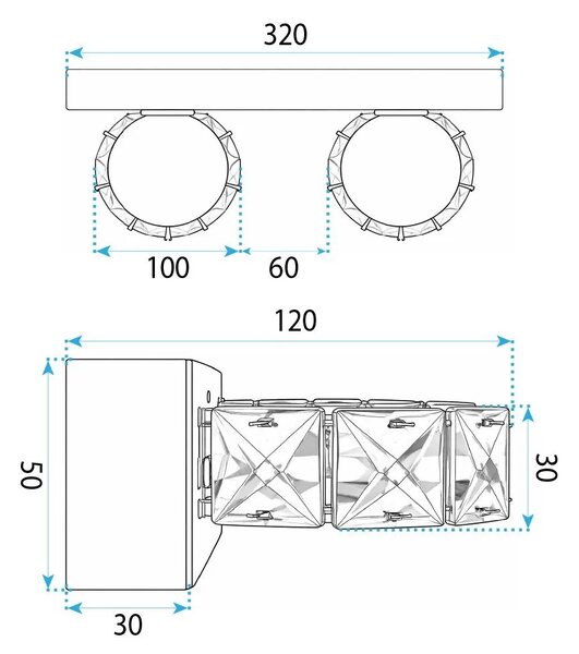 Аплик LED APP1936-2W CHROME