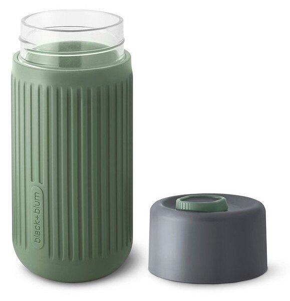 Зелена стъклена чаша за път 340 ml – Black + Blum