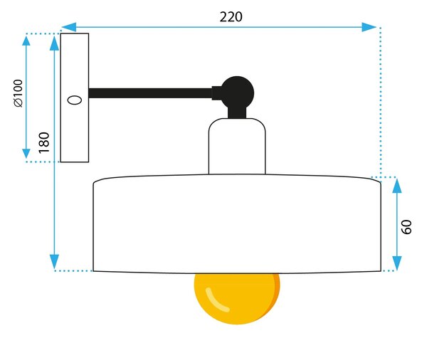 Аплик LED APP1332-1W BLACK GOLD