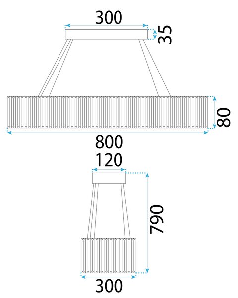 Пендел LED APP1547-CP CHROME