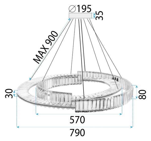 Лампа LED APP1524-CP60/80 GOLD