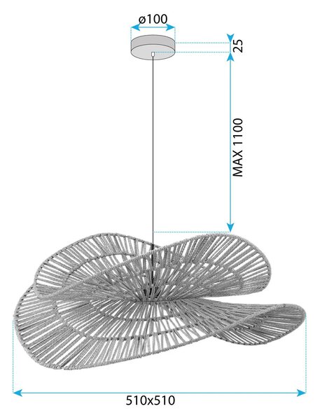 Пендел BOHO APP1737-1CP 50CM