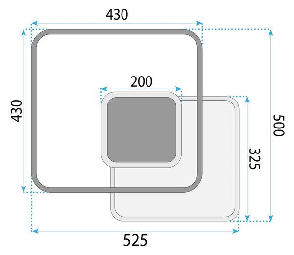 Плафон LHJ079-C BLACK/WHITE LED