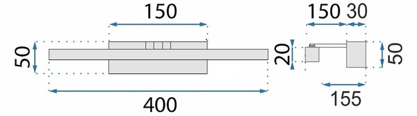 LED аплик за баня APP1857-1W 40cm Chrome
