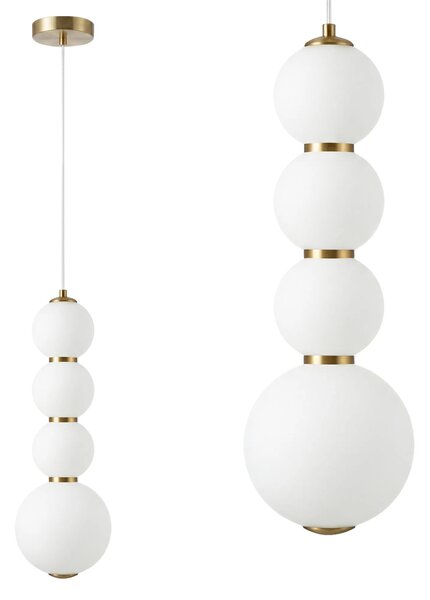 LED висящ полилей LHJ114-4CP четкано злато