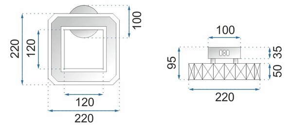 Аплик Кристален LED APP415-W APP416-W