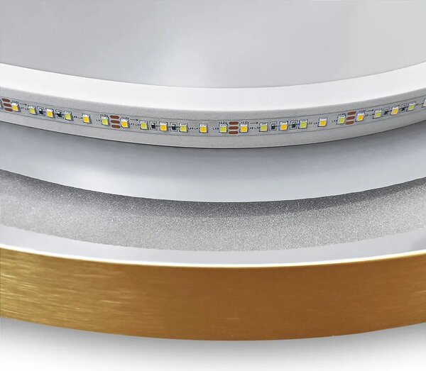 Огледало LED OVL 50x100cm Brush Gold