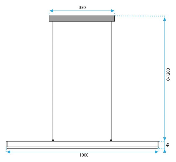 Лампа Led APP1448-CP BLACK 100cm
