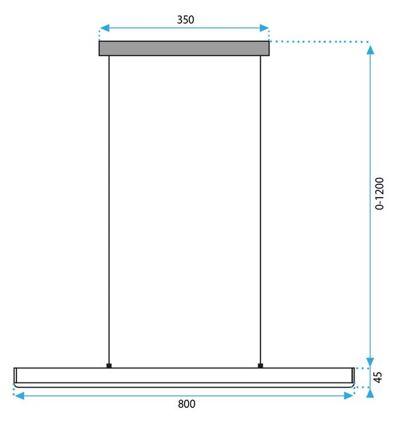 Лампа Led APP1447-CP BLACK 80cm