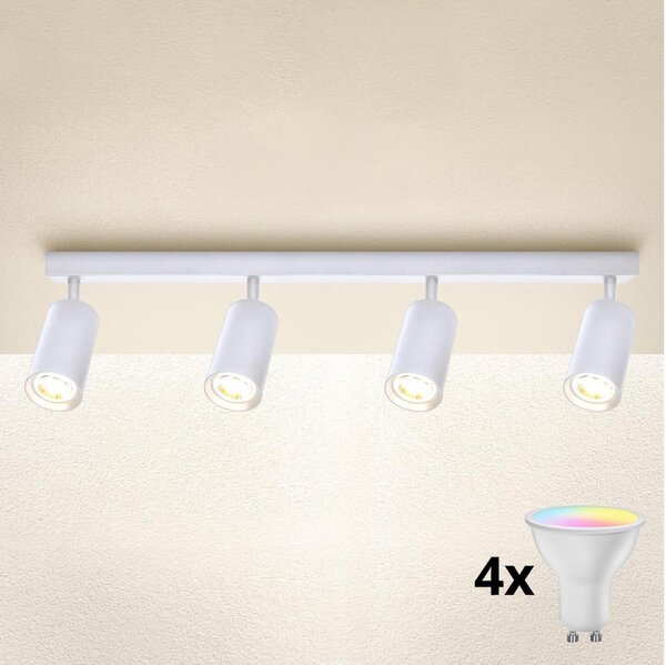 Brilagi - LED RGBW димируемо точково осветително тяло SELE 4xGU10/4,8W/230V бяло