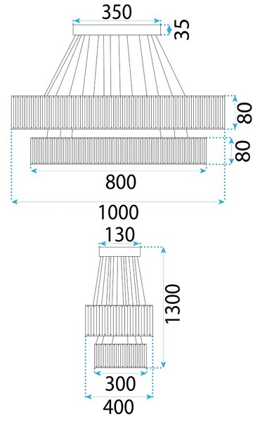 Пендел LED APP1546-CP2 CHROME
